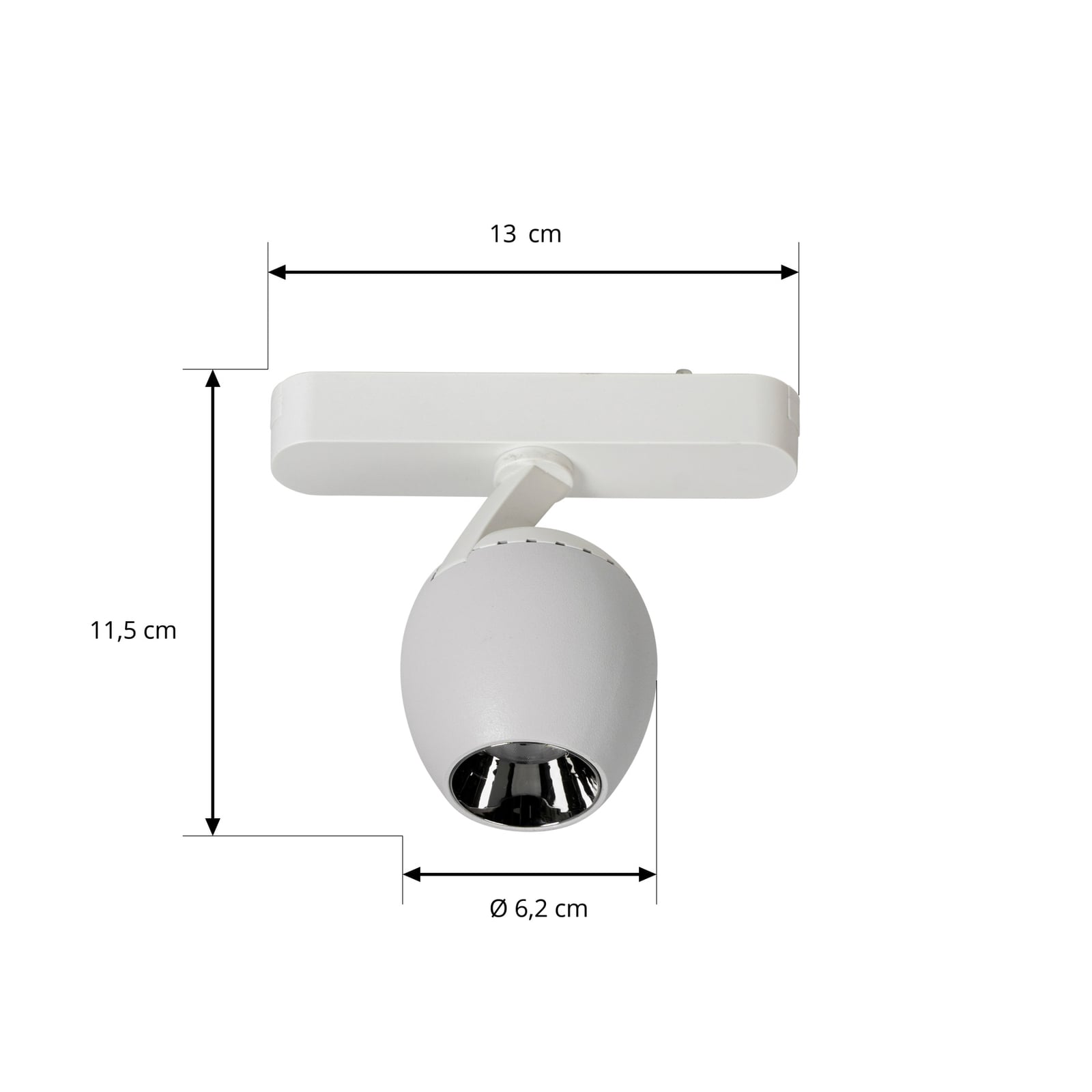 LED-spot 48V Lumaro hvit Ø6 cm dimbar CCT nærbilde av lampehode