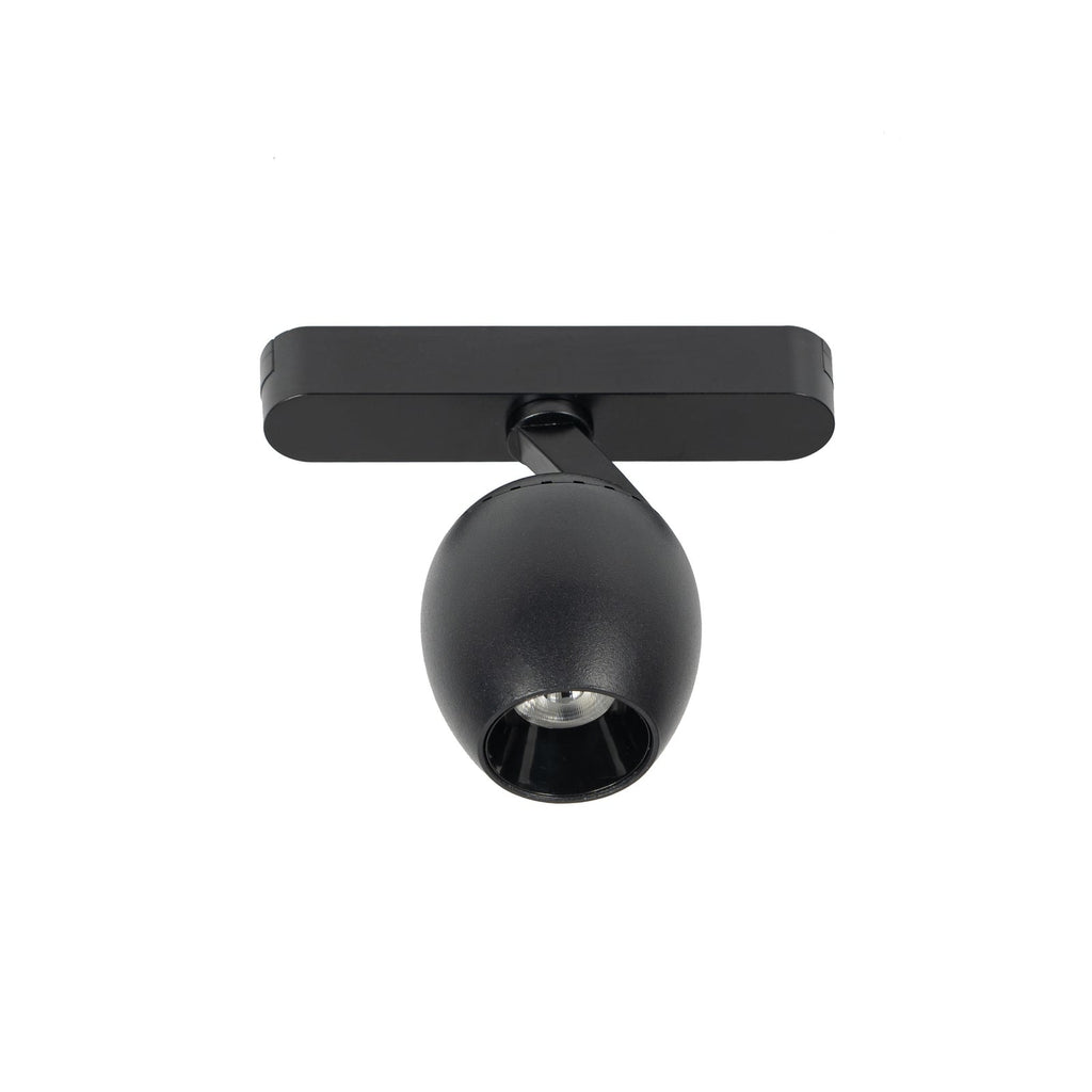 LED spot Lumaro 48V CCT dimbar svart Ø6,2 cm montert i skinnesystem