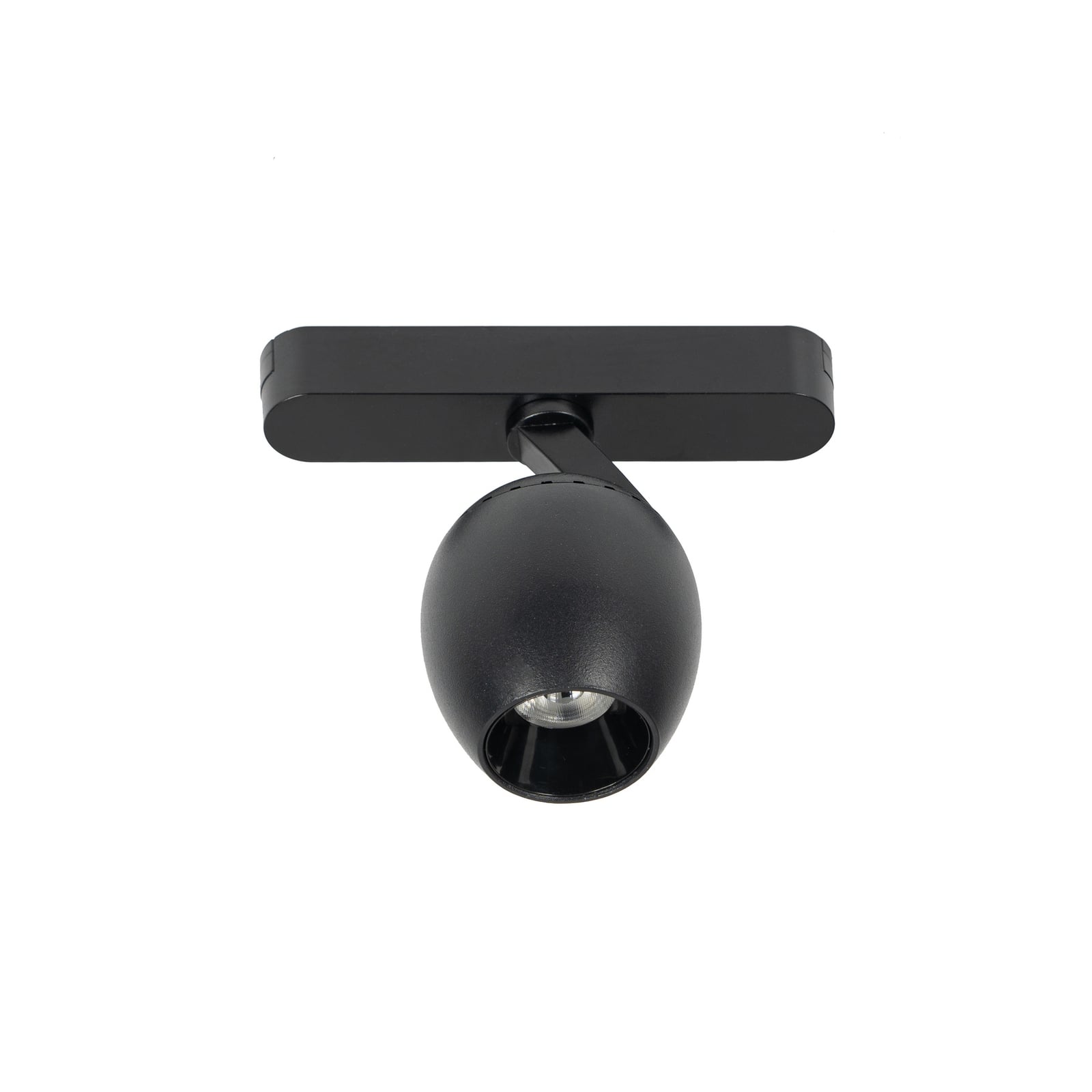 LED spot Lumaro 48V CCT dimbar svart Ø6,2 cm montert i skinnesystem