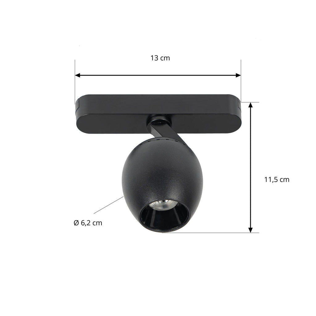 LED spot Lumaro 48V CCT dimbar svart Ø6,2 cm nærbilde