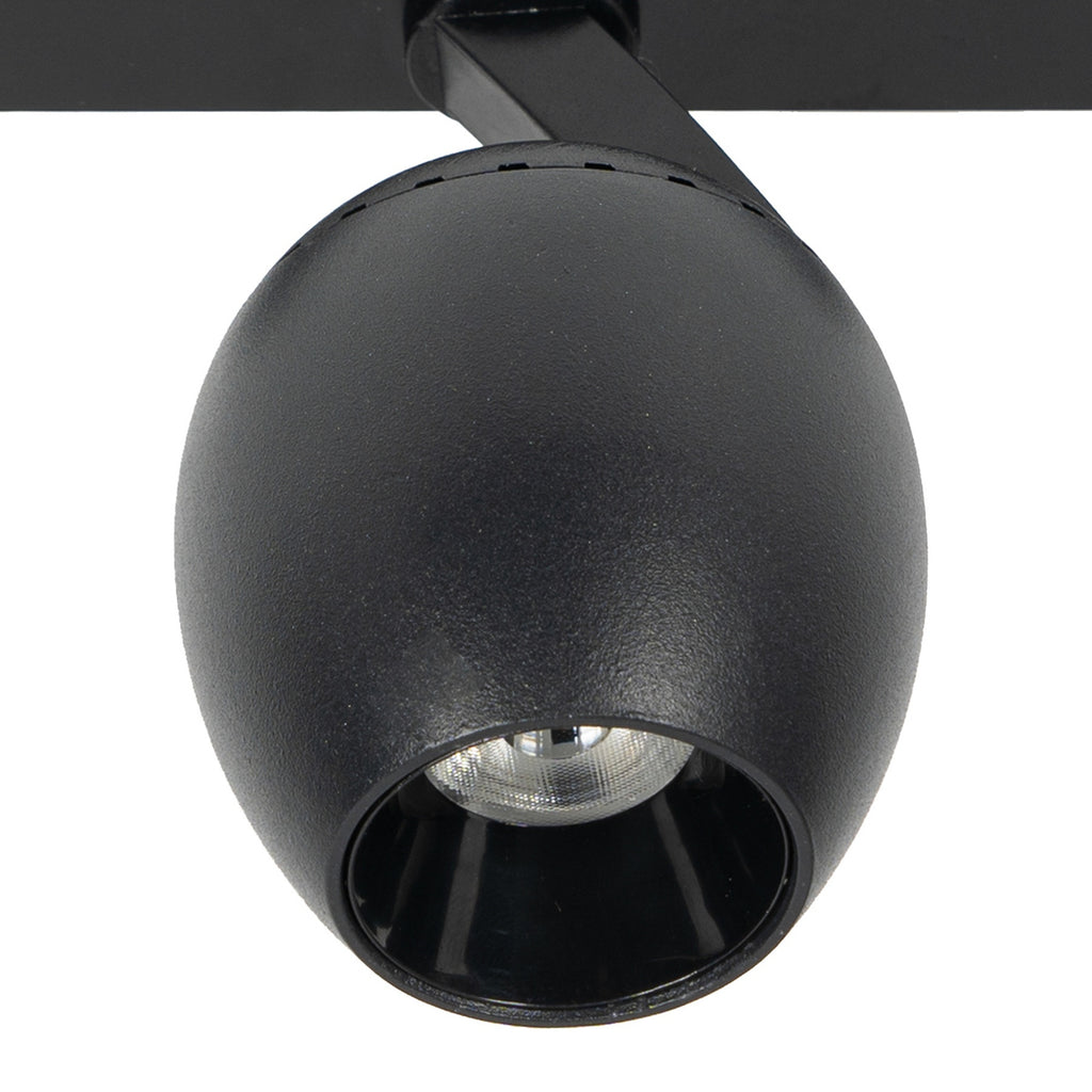 LED spot Lumaro 48V CCT dimbar svart Ø6,2 cm fra siden