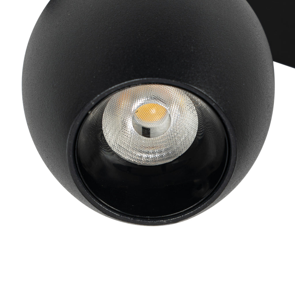LED spot Lumaro 48V CCT dimbar svart Ø6,2 cm i bruk