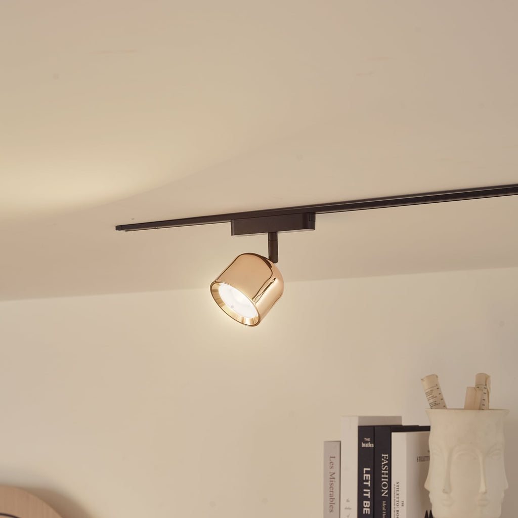 LED-spot Lumaro 48V dimbar CCT roségull Ø8,2 cm aluminium bakside