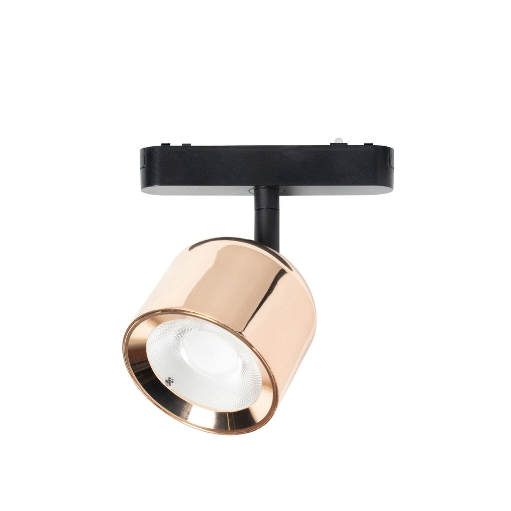 LED-spot Lumaro 48V dimbar CCT roségull Ø8,2 cm aluminium montert i tak