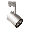 LED-spot Marco for 3-fase skinne sølv Ø11 cm 37W 4000K fra fronten