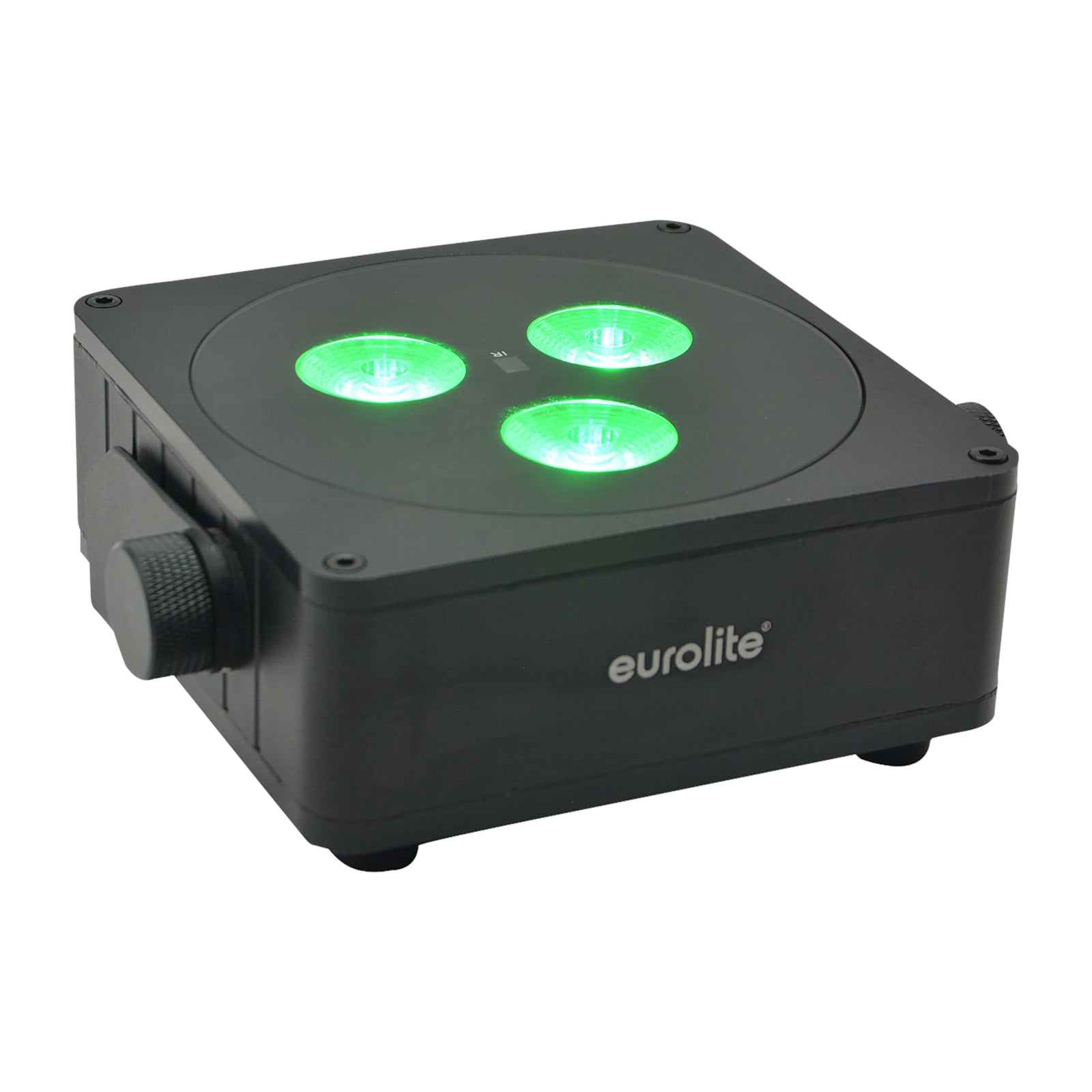 LED-spot oppladbar RGBW 24W dimbar IP65 med fjernkontroll forfra