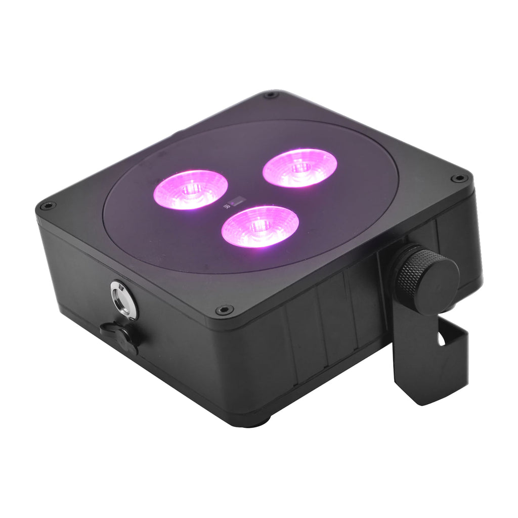 Detalj av LED-spot oppladbar RGBW 24W dimbar IP65 med fjernkontroll