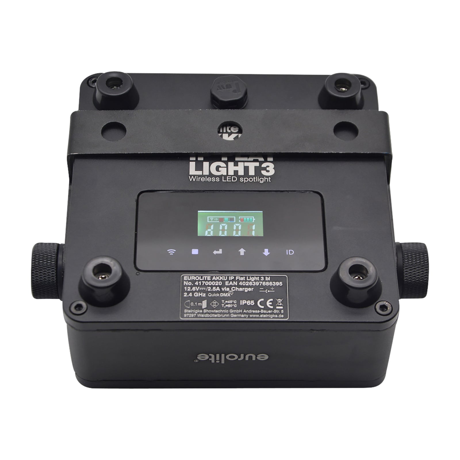 LED-spot oppladbar RGBW 24W dimbar IP65 med fjernkontroll og kabel