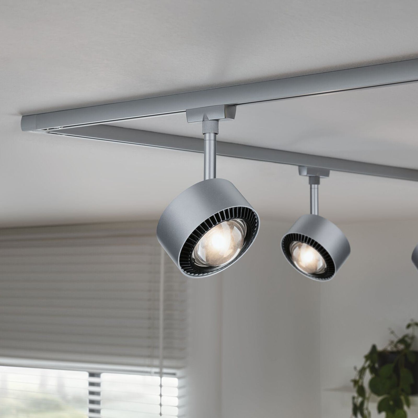 LED-spot URail Aldan matt krom CCT 8W metall forfra
