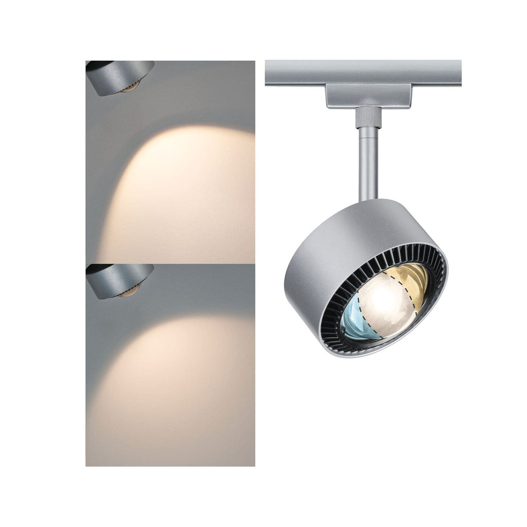 LED-spot URail Aldan matt krom CCT 8W metall nærbilde