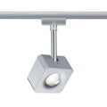 LED-spot URail Cube dimbar krom 8W 2700K Paulmann forfra