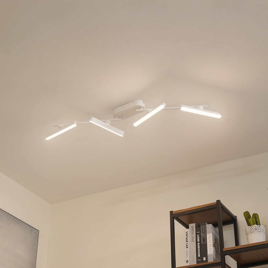 LED spotlist Eldrin 4-lys dimbar 111,5 cm matt hvit bakside