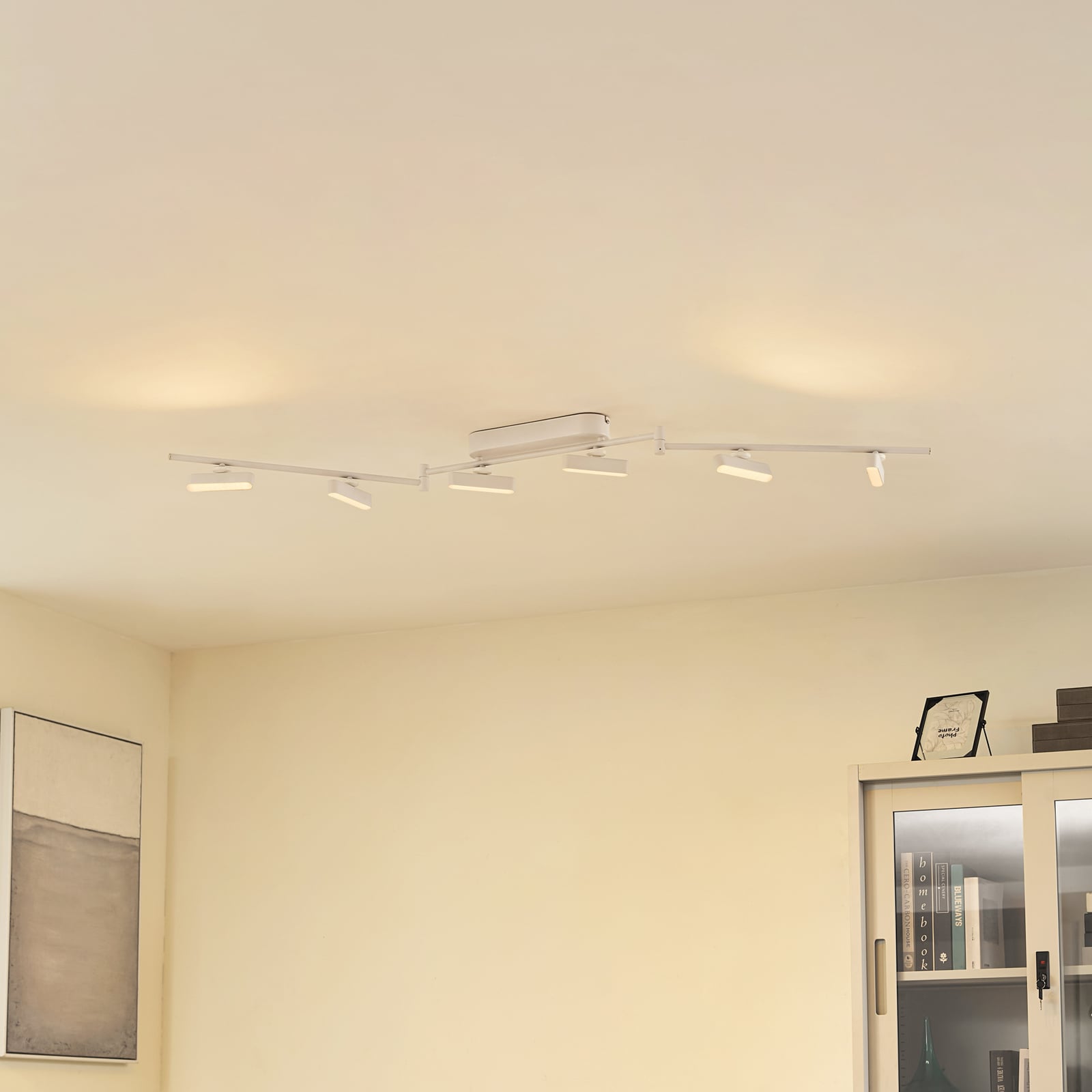 LED spotlist Eldrin 6-lys dimbar hvit 152 cm bakside