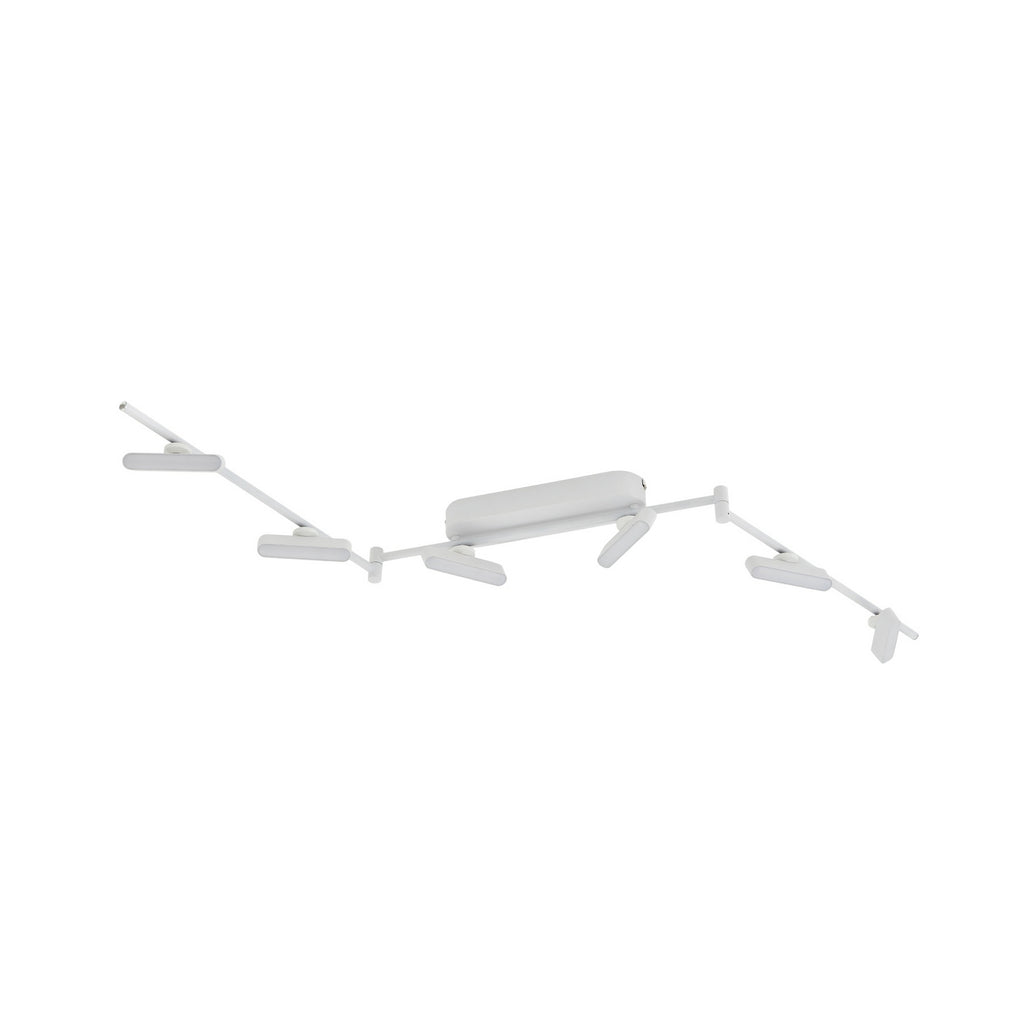 LED spotlist Eldrin 6-lys dimbar hvit 152 cm montert i rom