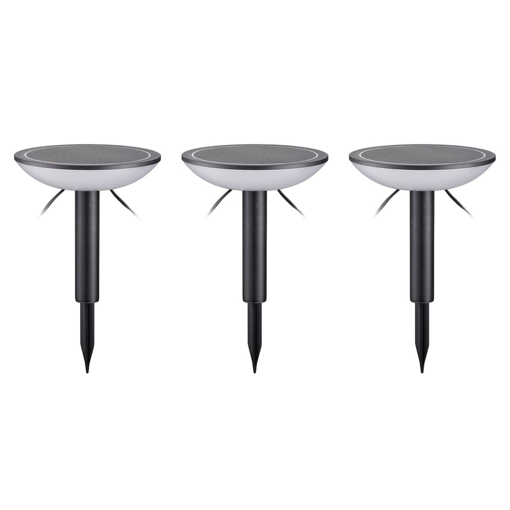 Montert LED spydlampe Thalas 3-pk dimbar CCT RGB IP44 i hage