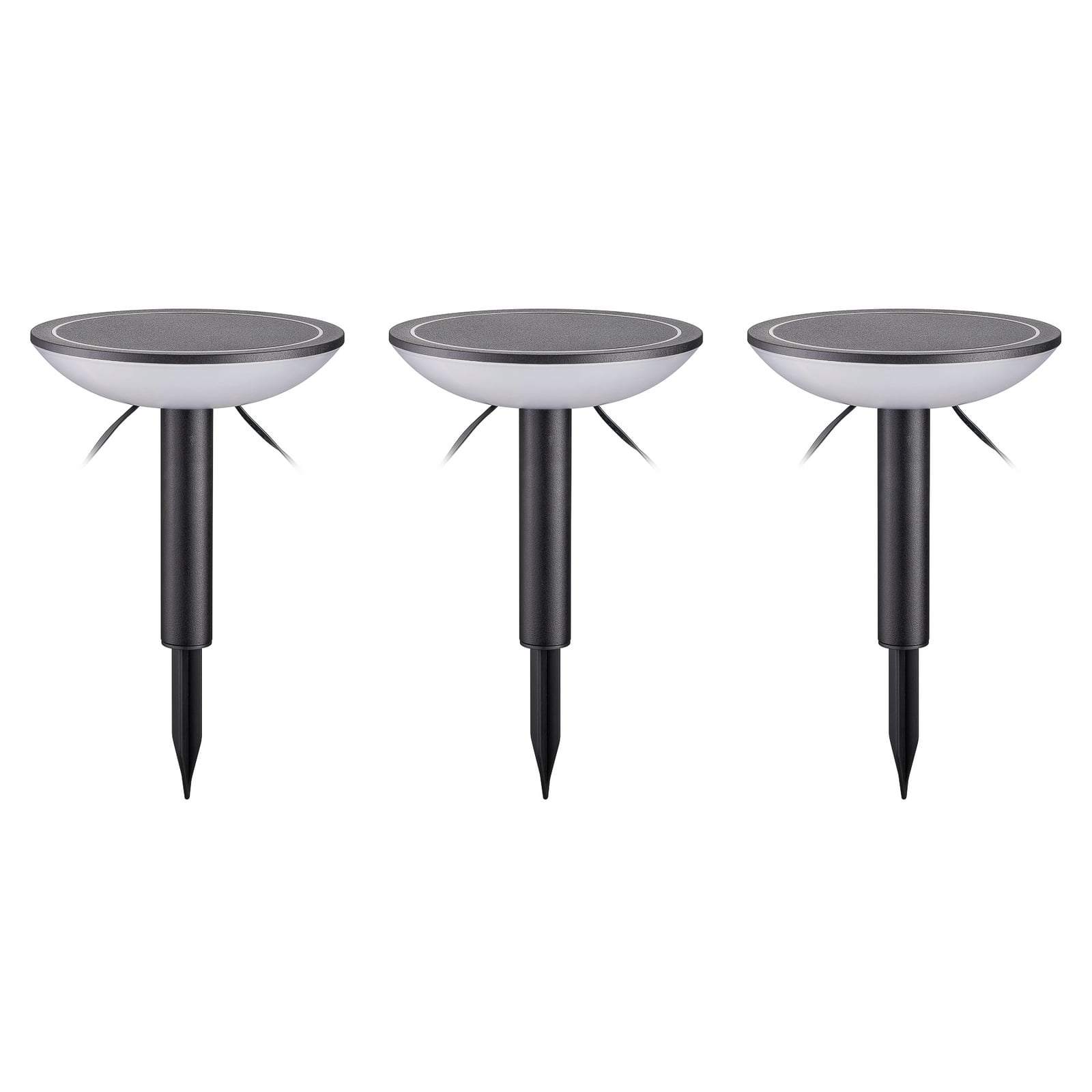 Montert LED spydlampe Thalas 3-pk dimbar CCT RGB IP44 i hage