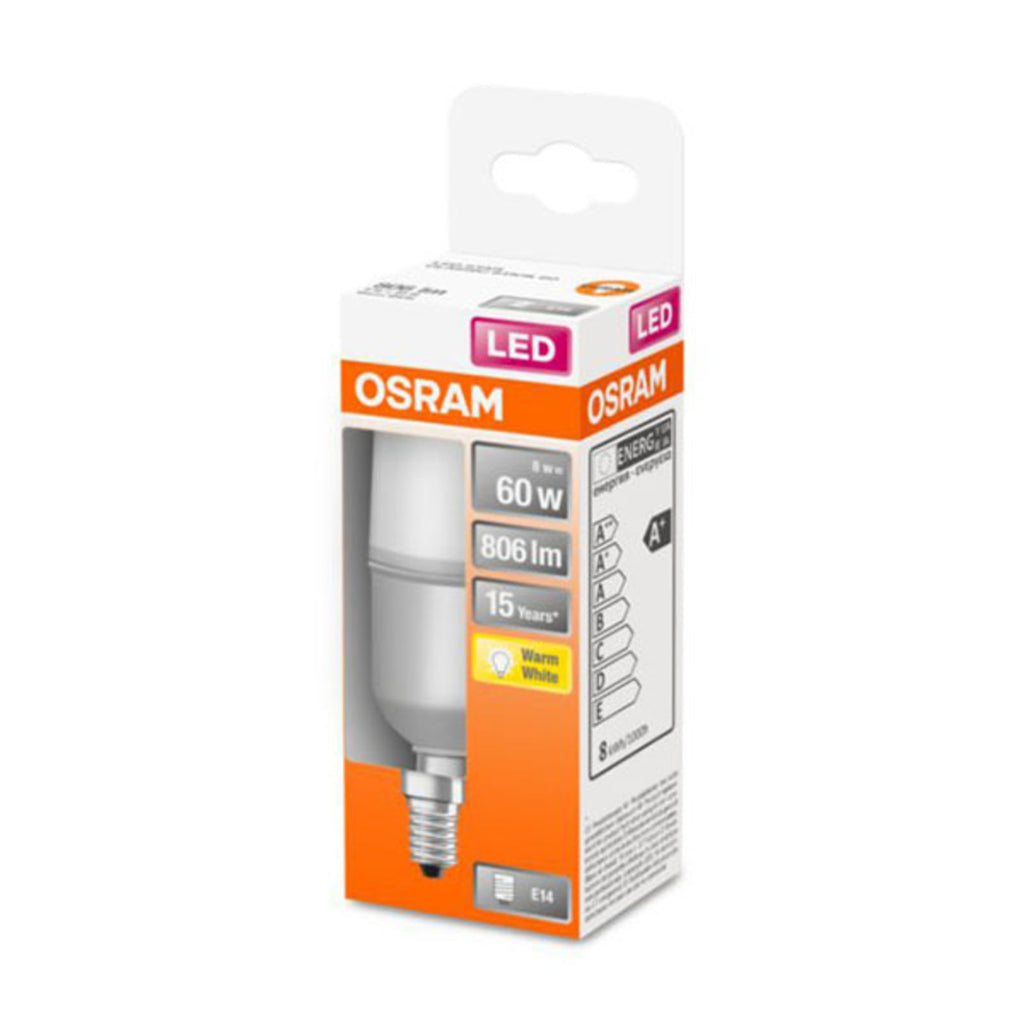 LED stavpære E14 8,5W 2700K matt 806 lm OSRAM nærbilde