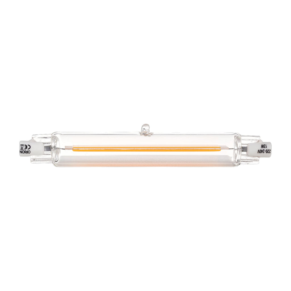 LED stavpære R7s 118 mm 10W 3000K filament klar forfra