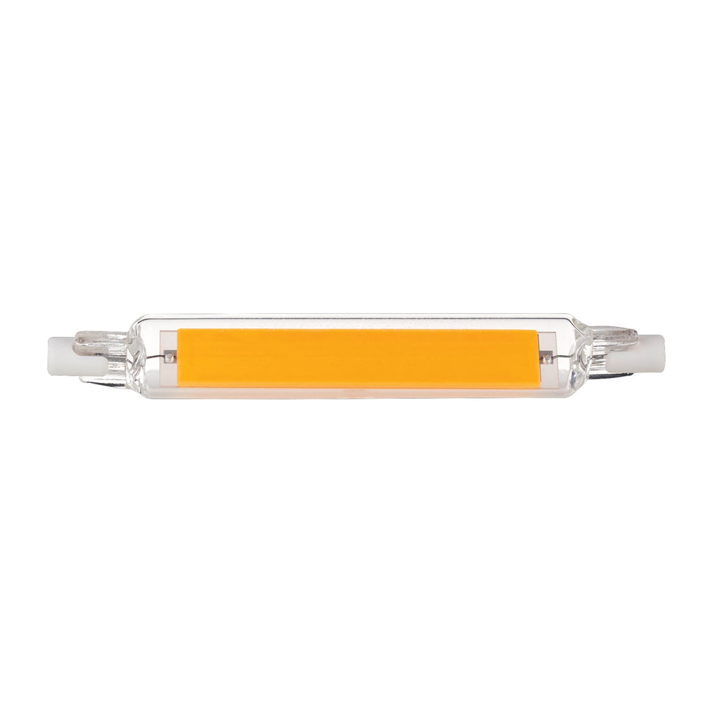 LED stavpære R7s 118 mm 10W 3000K filament klar bakside