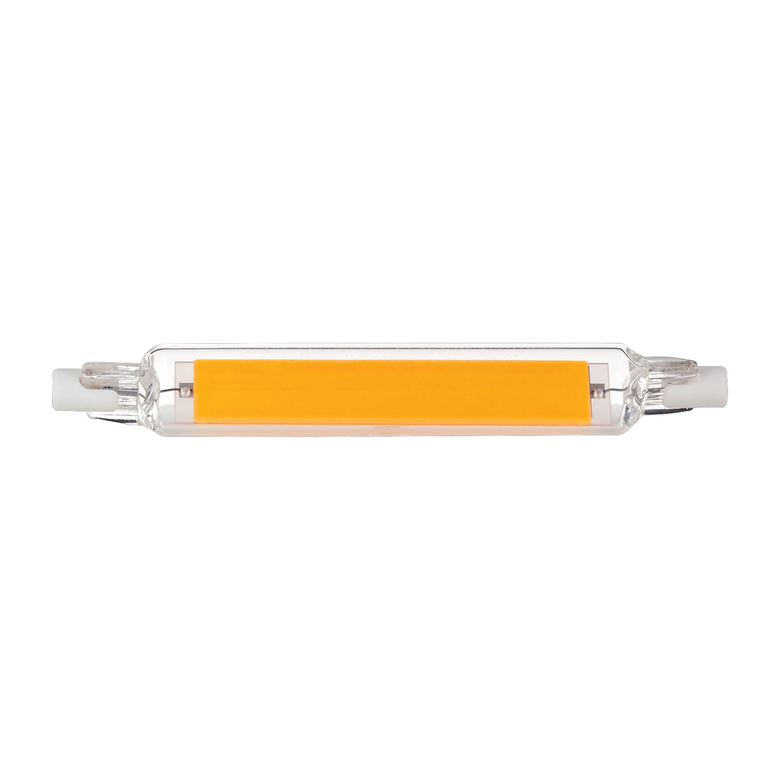 LED stavpære R7s 118 mm 10W 3000K filament klar bakside
