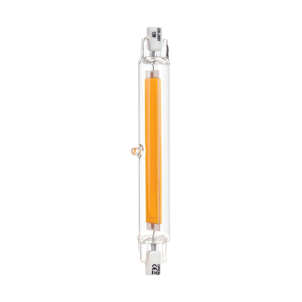 LED stavpære R7s 118 mm 10W 3000K filament klar detalj