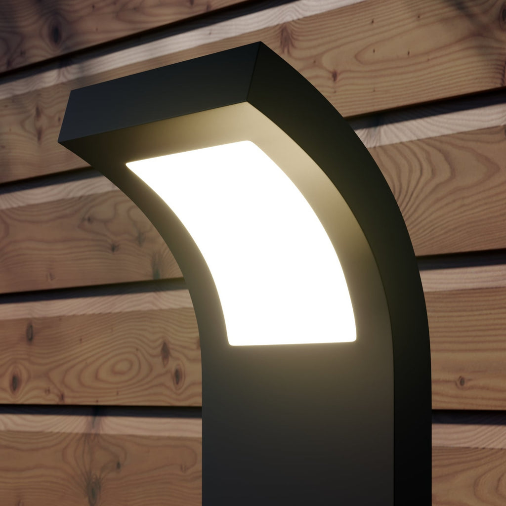 Nærbilde av LED sti-lampe Advik antrasitt aluminium 60 cm IP65