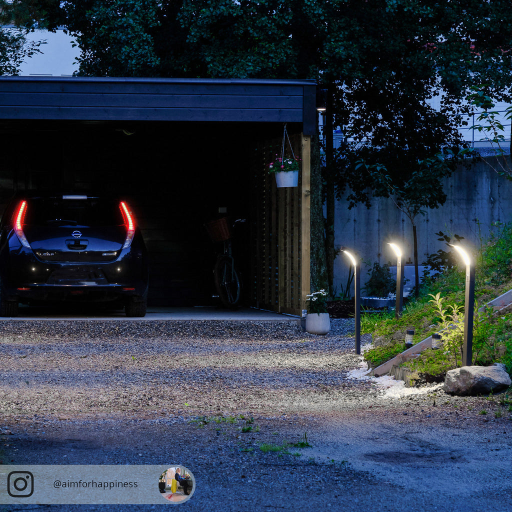 Bakside av LED sti-lampe Advik med bevegelsessensor 100 cm grafitt IP54