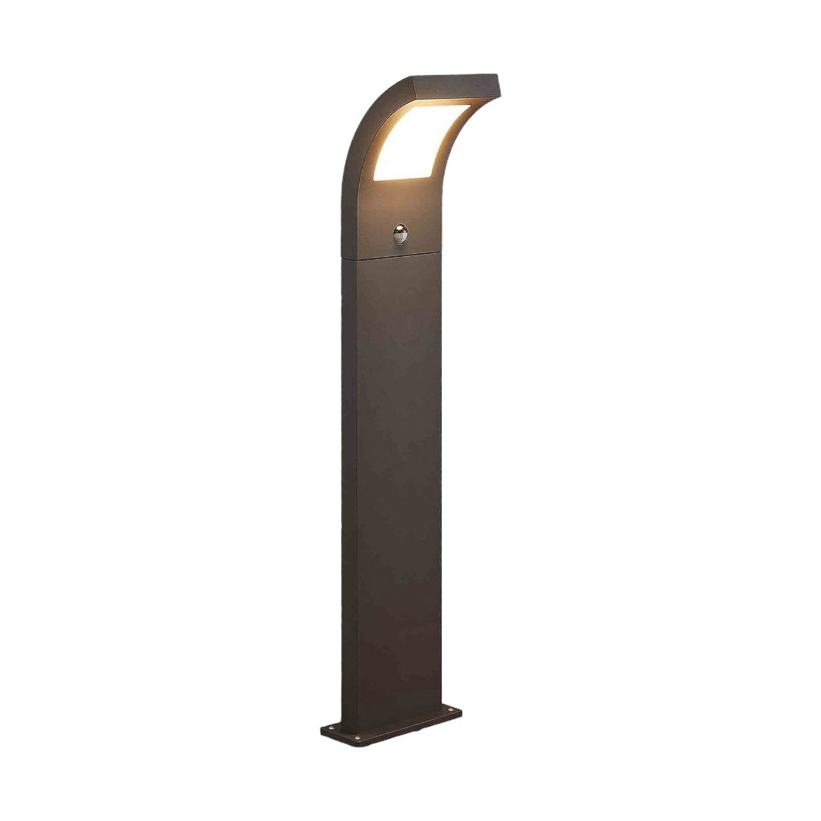Detalj på bevegelsessensor i LED sti-lampe Advik med bevegelsessensor 100 cm grafitt IP54