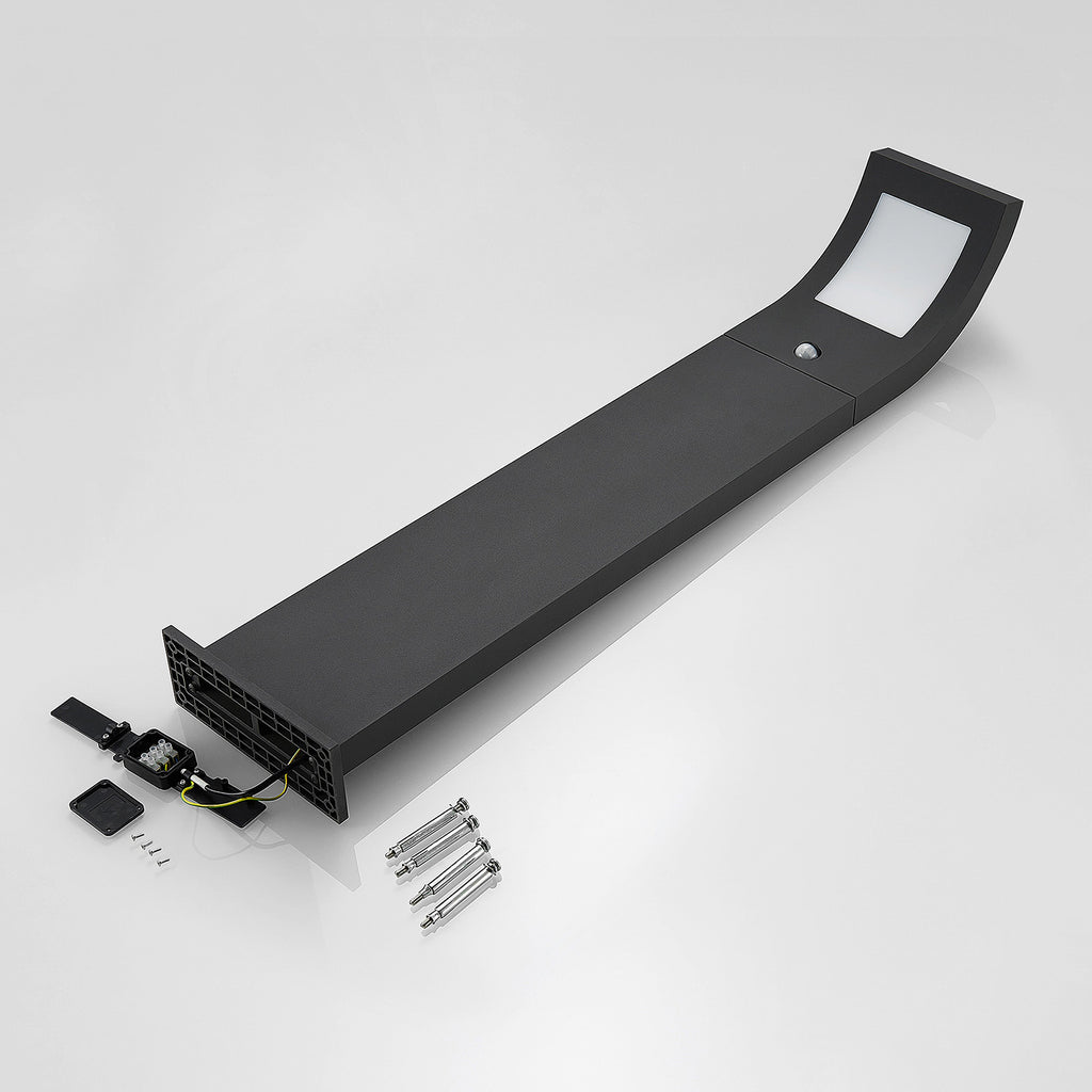Lyskjegle fra LED sti-lampe Advik med bevegelsessensor 100 cm grafitt IP54