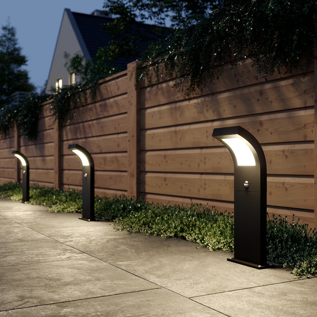 LED sti-lampe Advik med bevegelsessensor bakside og sensor
