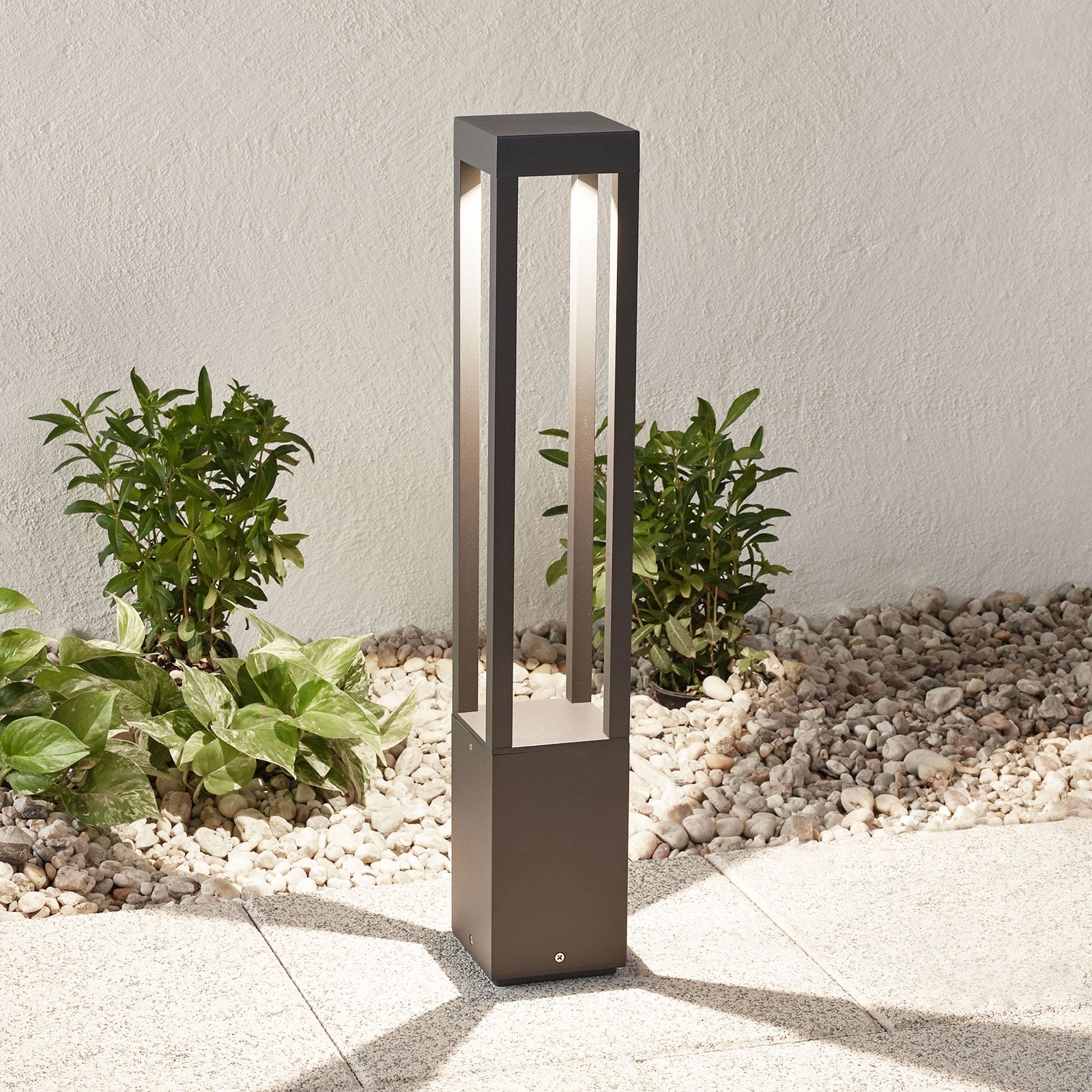 LED sti-lampe Agra mørkegrå aluminium 65 cm forfra