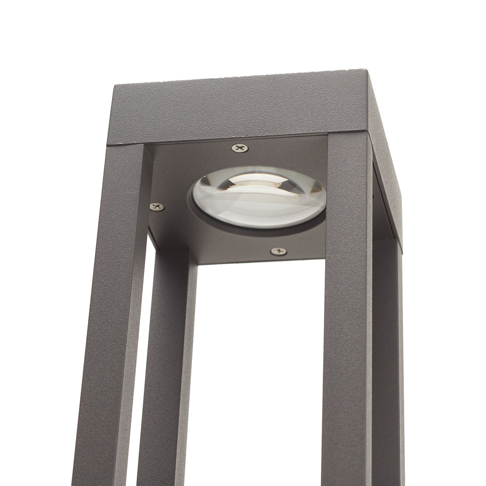 Nærbilde av LED sti-lampe Agra mørkegrå aluminium 65 cm