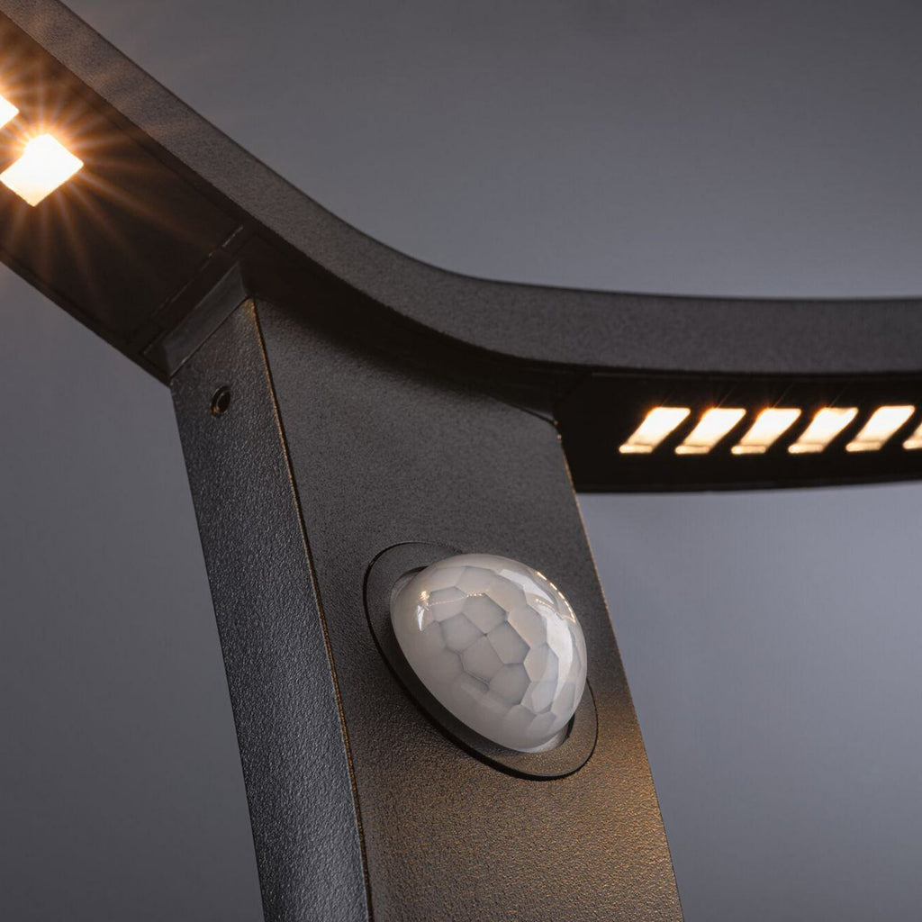 Montert LED sti-lampe Alara med bevegelsessensor antrasitt i uteområde