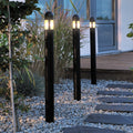 LED sti-lampe Amalfi 3-pack med jordspyd svart IP44 forfra