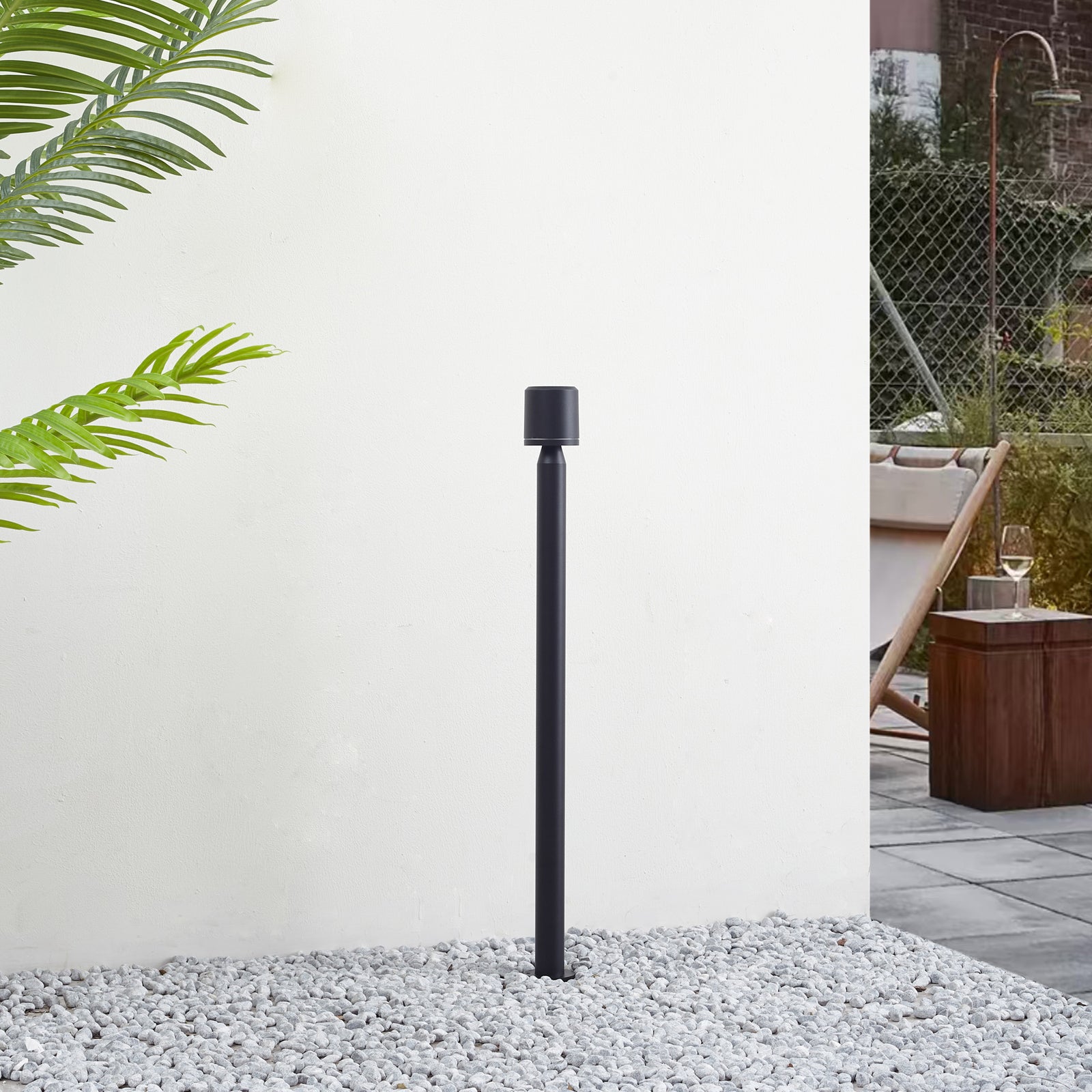 LED sti-lampe Amila svart aluminium 80,5 cm detalj