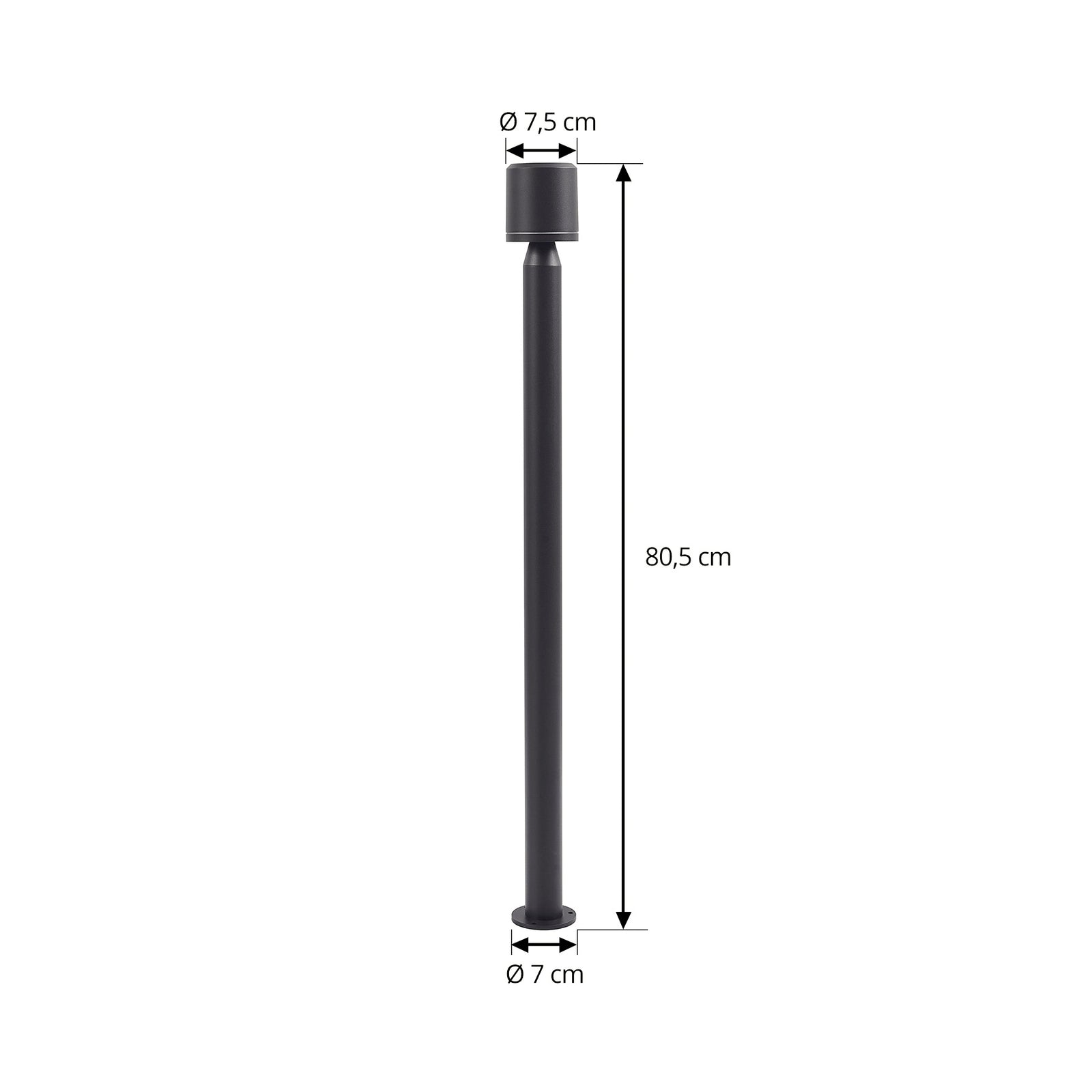 LED sti-lampe Amila svart aluminium 80,5 cm nærbilde