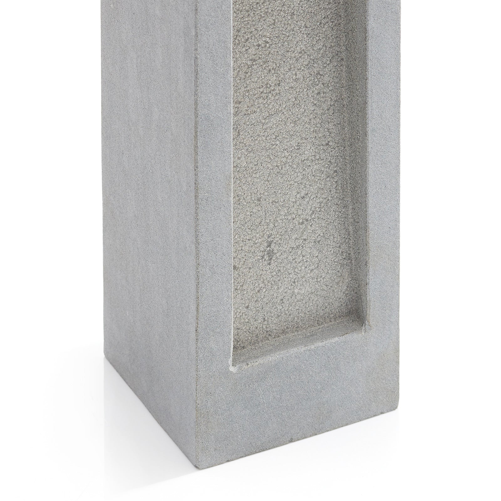 LED sti-lampe Arrock Stone naturstein grå med varmhvitt lys