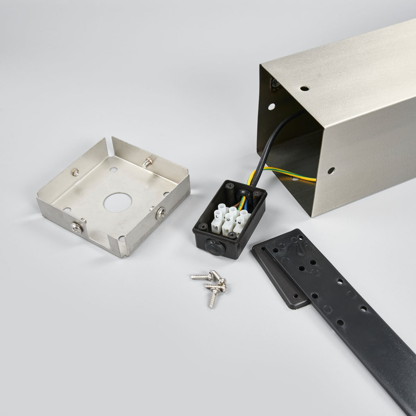LED sti-lampe Baily rustfritt stål 80 cm IP44 sideprofil