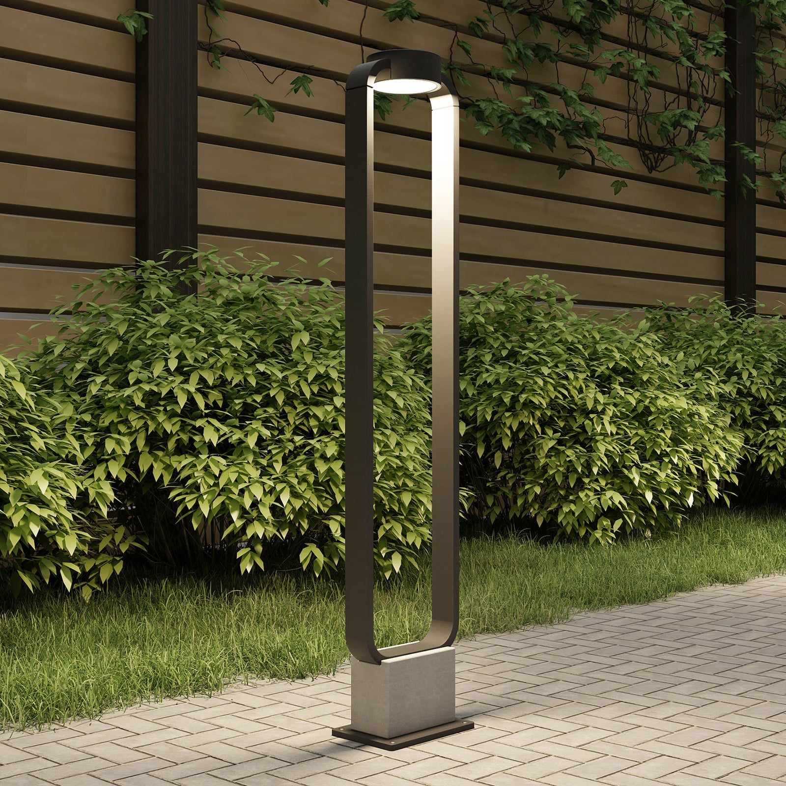 LED sti-lampe Belna antrasitt betong 100 cm IP65 forside