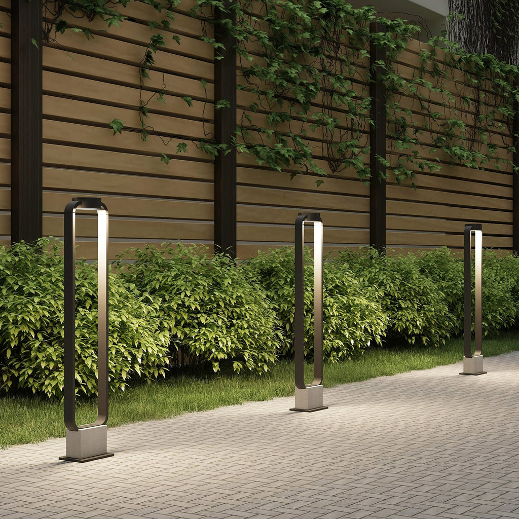 LED sti-lampe Belna antrasitt betong 100 cm IP65 bakside