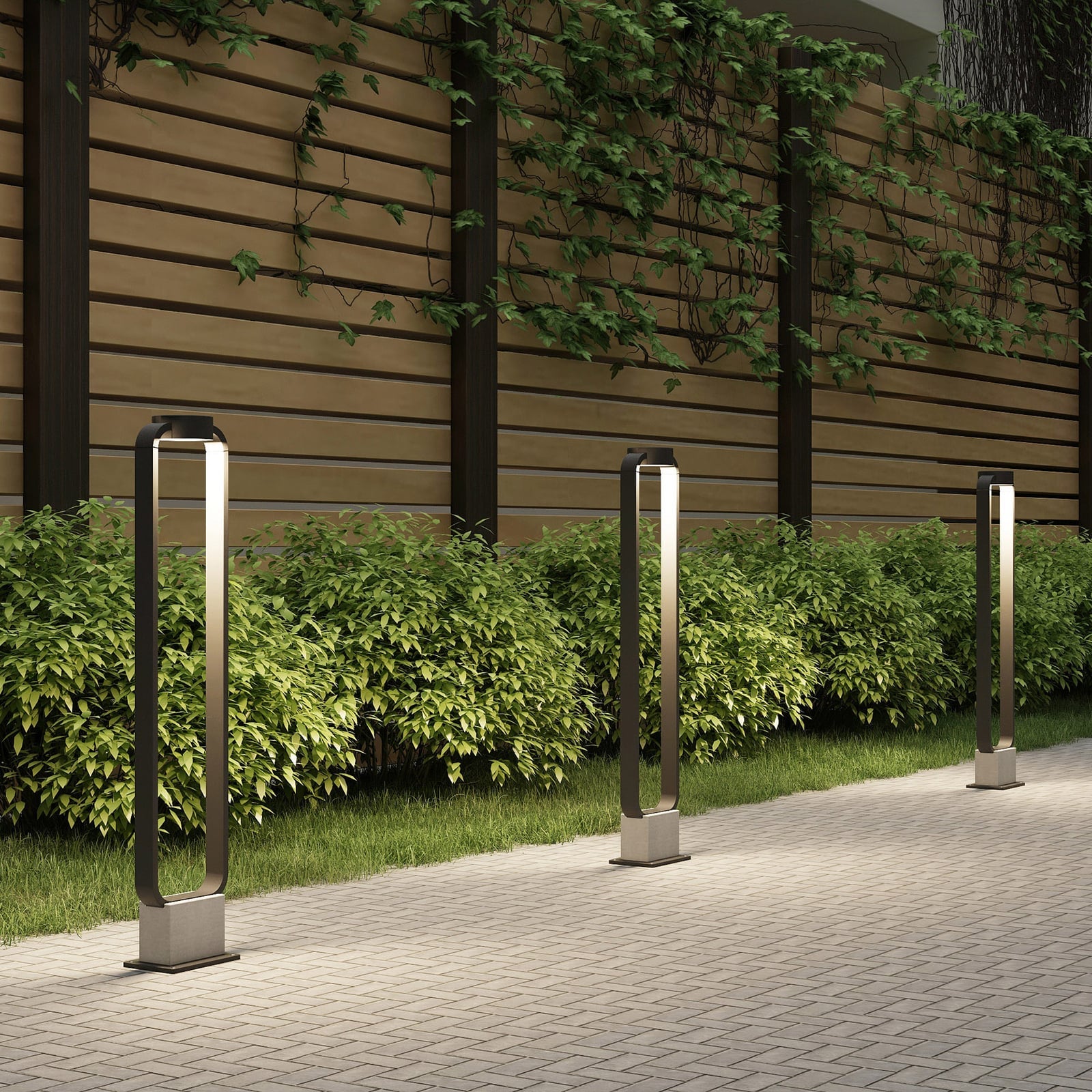 LED sti-lampe Belna antrasitt betong 100 cm IP65 bakside