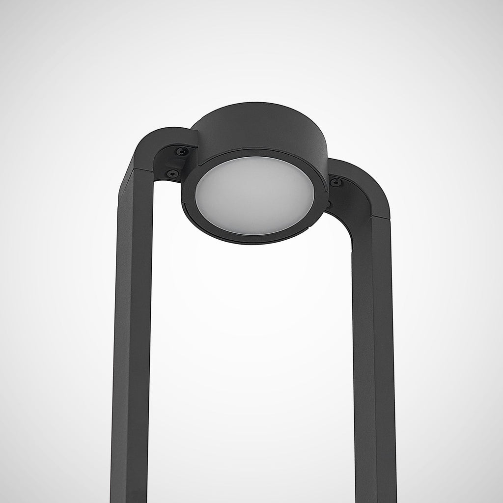 LED sti-lampe Belna antrasitt betong 100 cm IP65 nærbilde av LED-lys