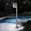 LED sti-lampe Caldiero-C rustfritt stål E27 IP44 forfra