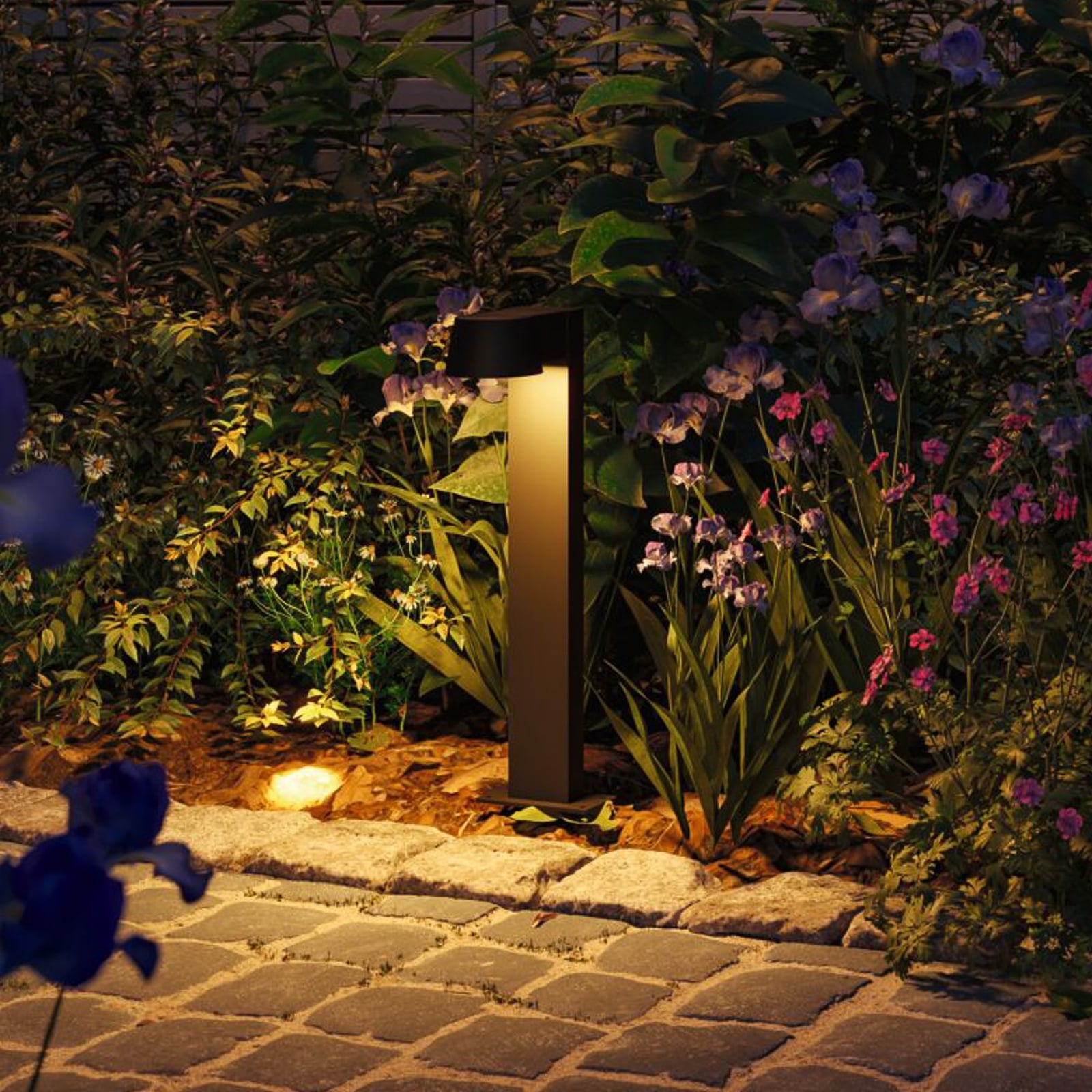 LED sti-lampe Capea antrasitt aluminium 50 cm IP44 bakside