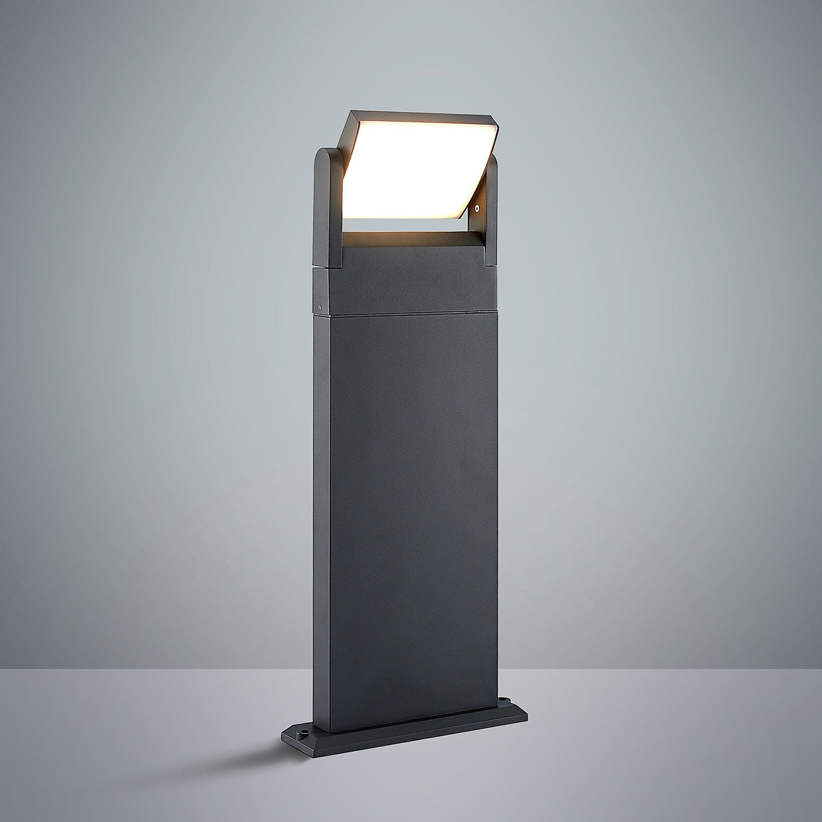 LED sti-lampe Cathalena mørkegrå aluminium aluminium og plast detaljer