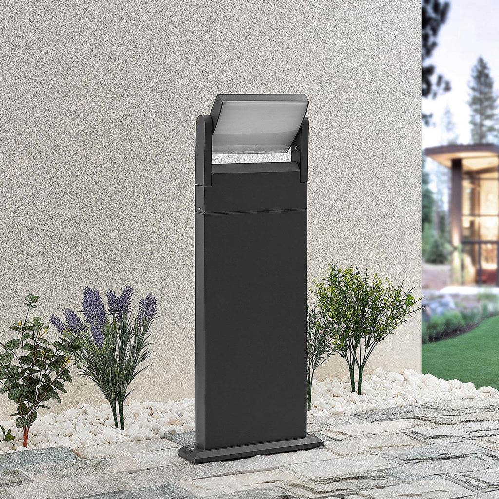 LED sti-lampe Cathalena mørkegrå aluminium bakside