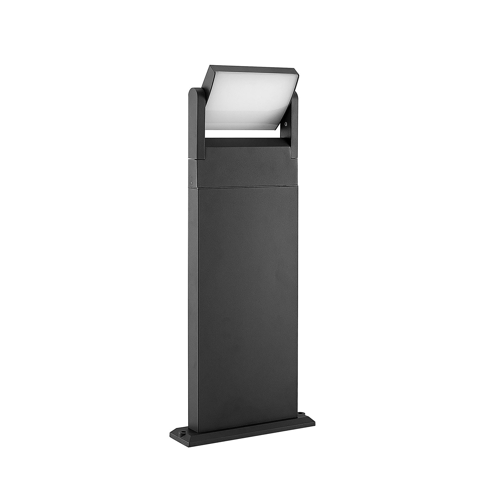 LED sti-lampe Cathalena mørkegrå aluminium nærbilde av LED-lys
