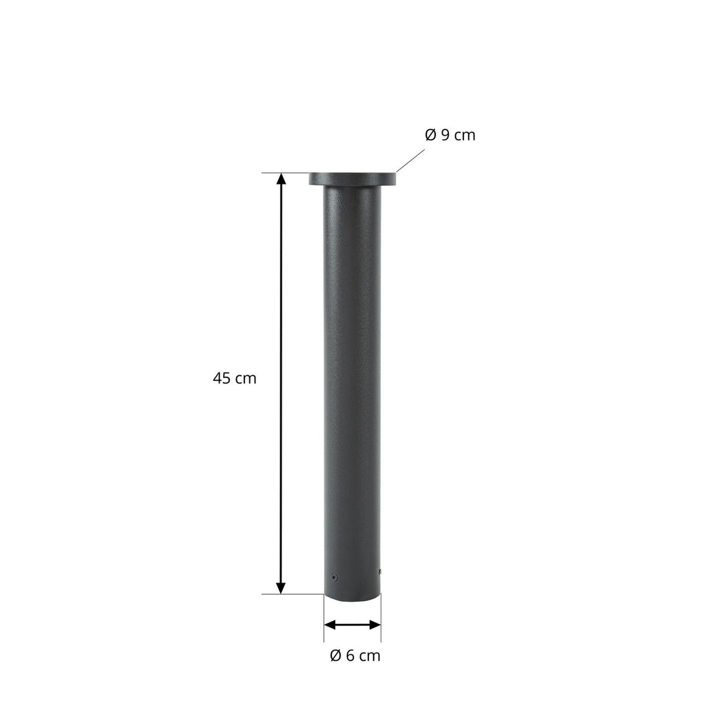 Detalj av LED sti-lampe Cirel svart aluminium 45 cm