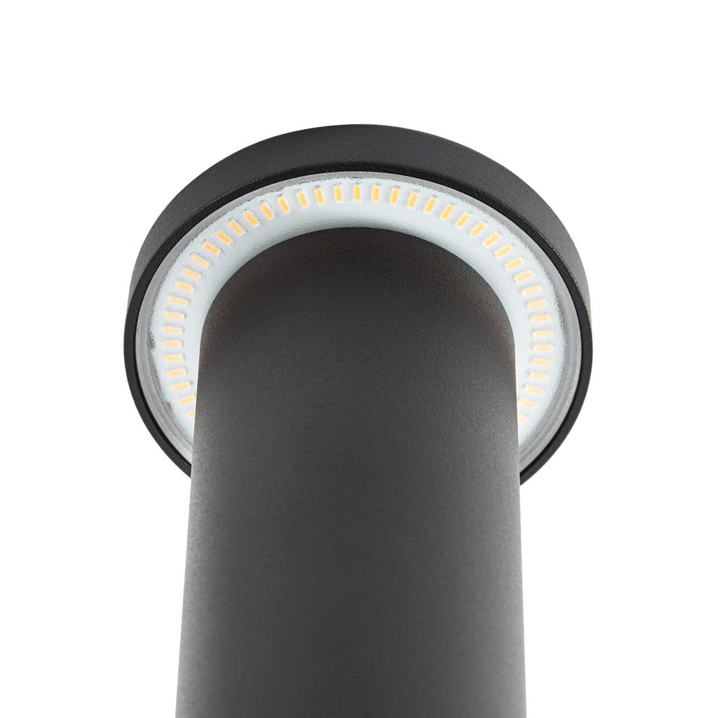 LED sti-lampe Cirel svart aluminium 45 cm i moderne uteområde