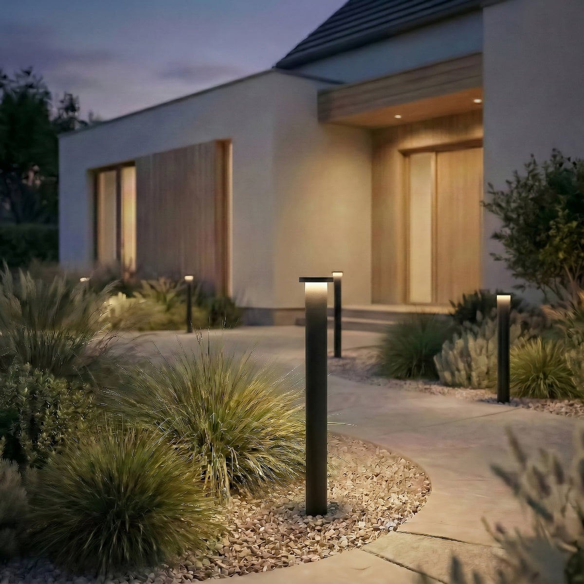 LED sti-lampe Cirel svart aluminium bakside